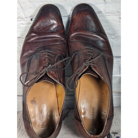 Magnanni 23272 Laredo Whole Cut Oxfords, Cognac Brown Leather Size 15 M main image 7